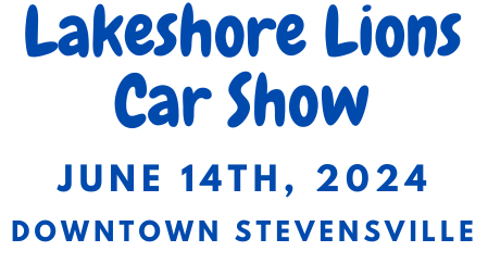 Lakeshore Lions Car Show logo June 14th, 2024