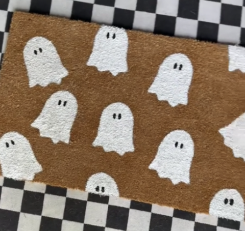 Welcome Mat with Ghosts