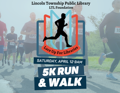 LTPL 5K Logo with the Date and Time listed, April 12th at 9am