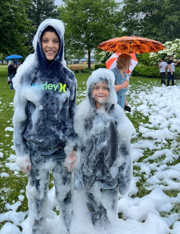 Two Kids Playing a LTPL Foam Party