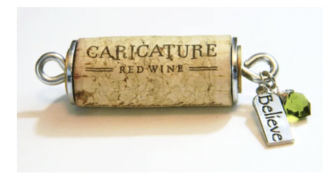 Wine Cork Keychain