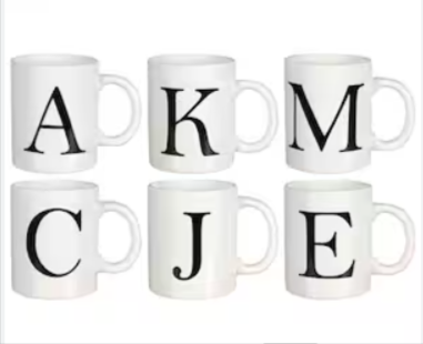 initial mugs